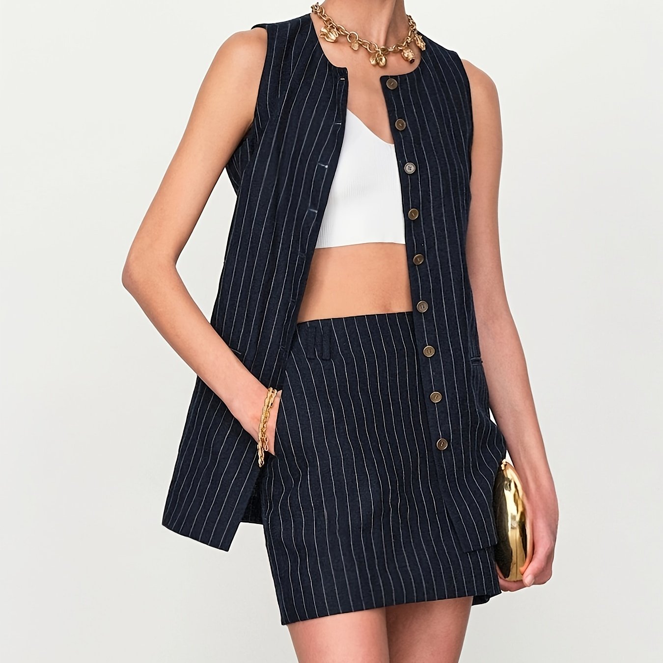 Urban stripe | Top + skirt set