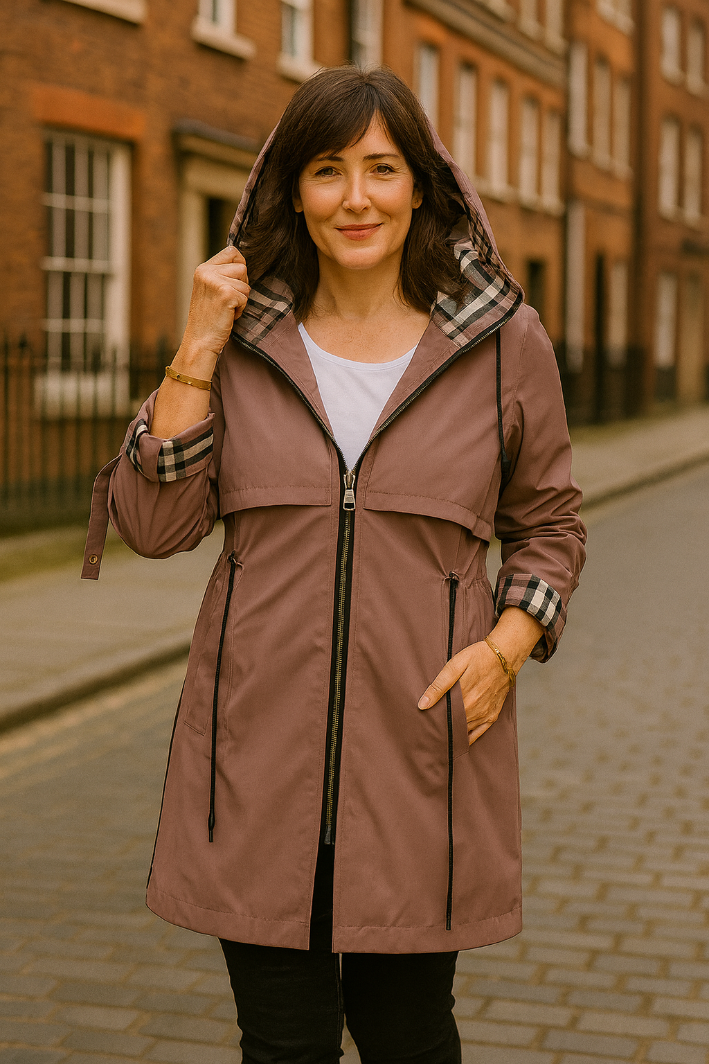 Clara Hooded Raincoat