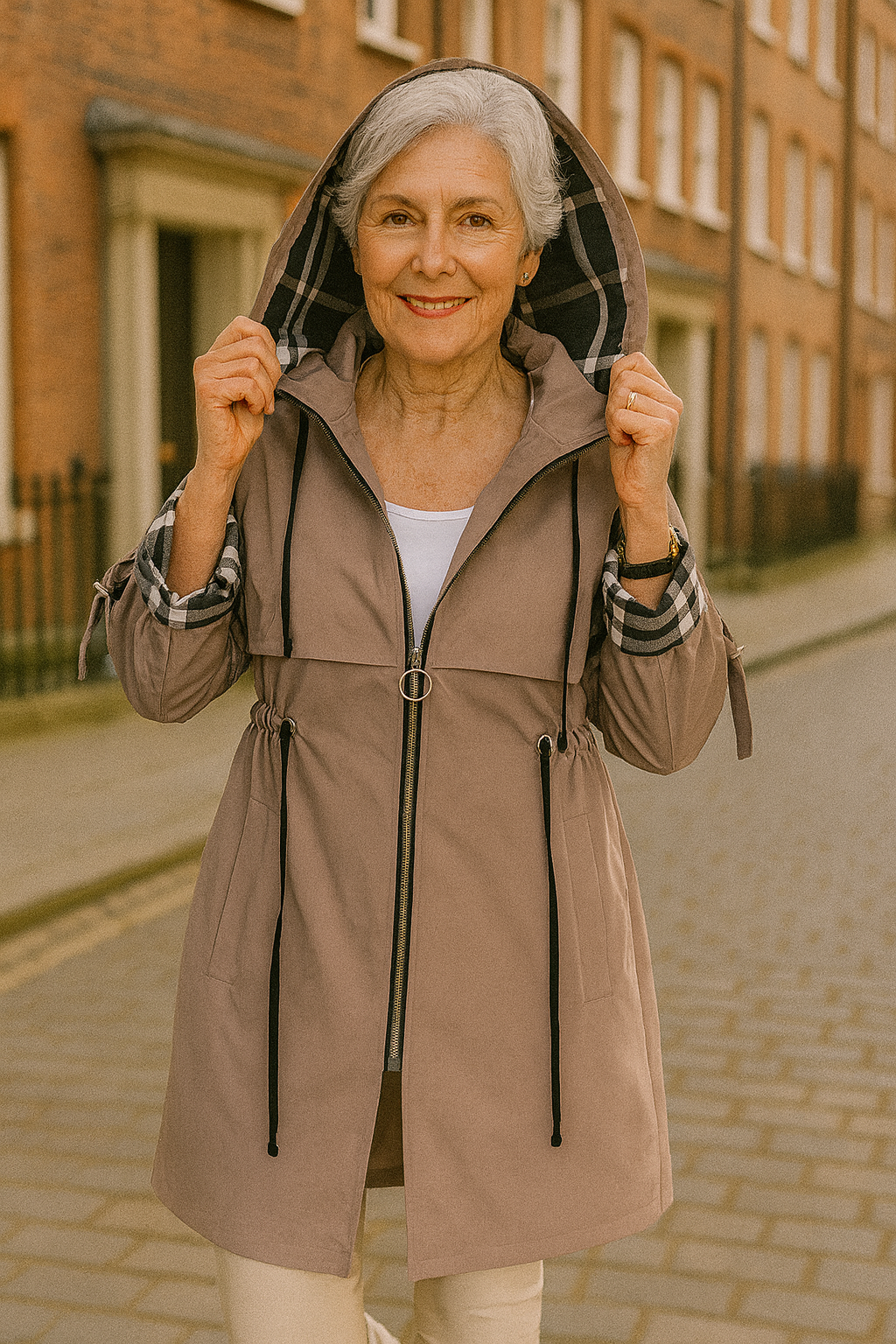 Clara Hooded Raincoat
