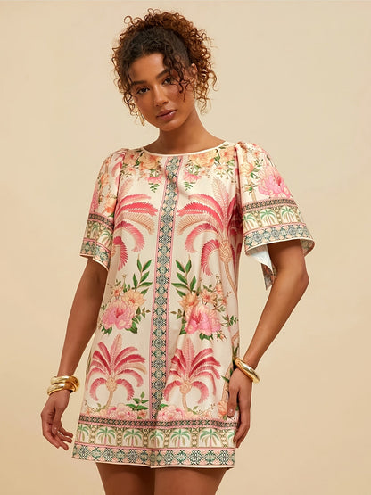 Lina | Tunic with tropical print