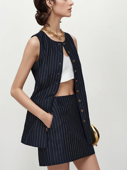 Urban stripe | Top + skirt set