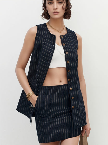 Urban stripe | Top + skirt set