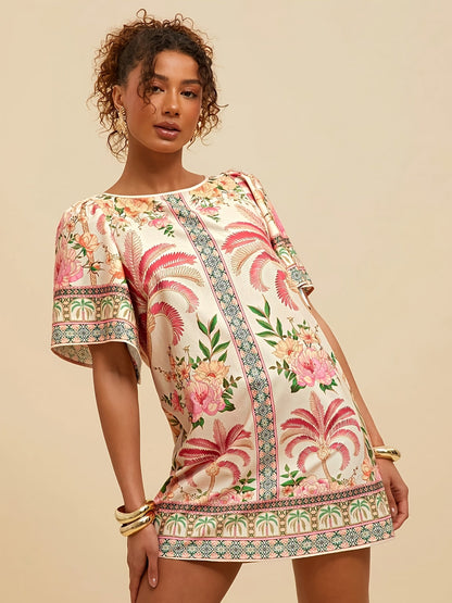 Lina | Tunic with tropical print