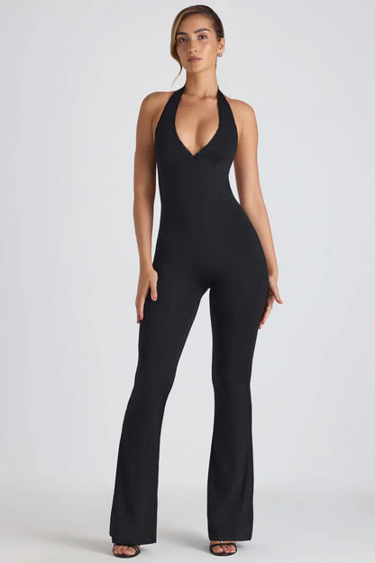 Valora | Halter jumpsuit with open back