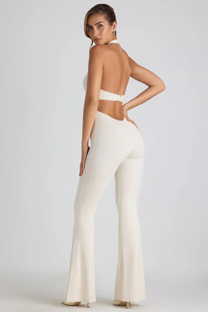 Valora | Halter jumpsuit with open back