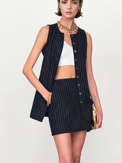 Urban stripe | Top + skirt set