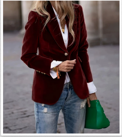 Sienna | Elegante velvet blazer