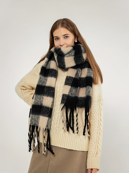 Vintage Check Cozy Scarf