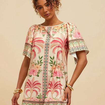 Lina | Tunic with tropical print